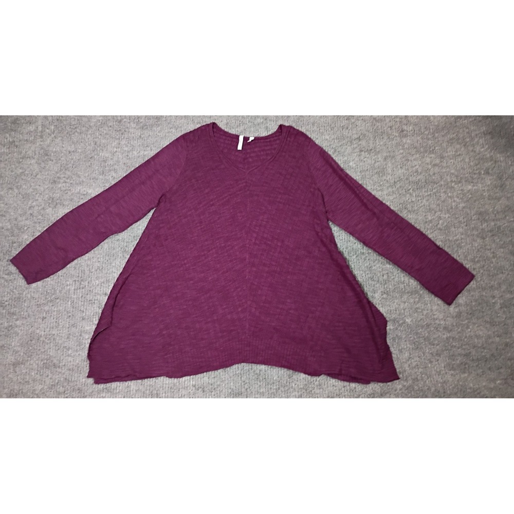 Beatrix Ost Women's Purple V-Neck Sweater Size XL